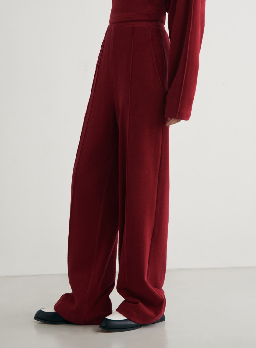 輕暖感舒適落地寬褲